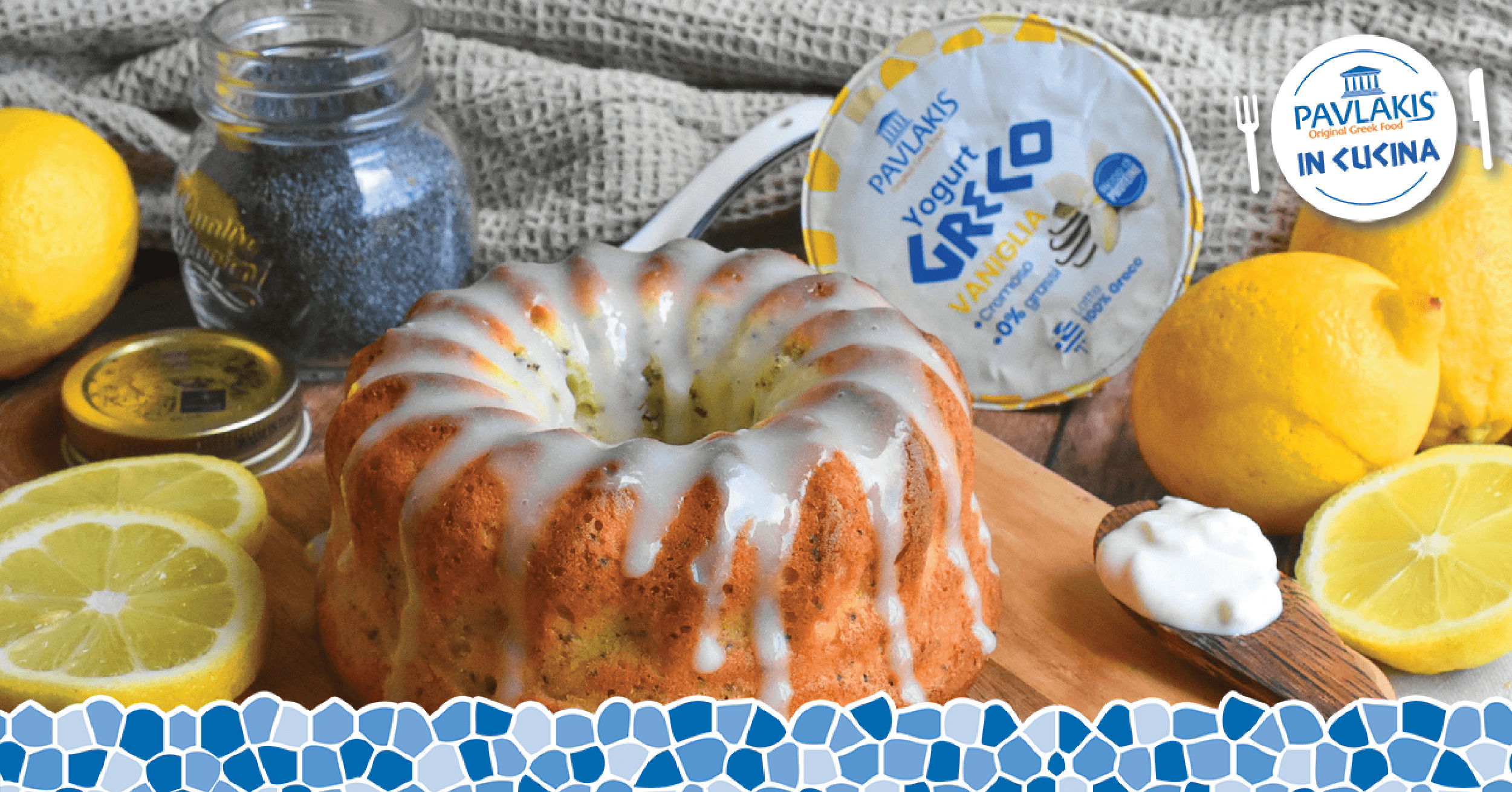 Lemon poppy seed cake con yogurt greco Pavlakis